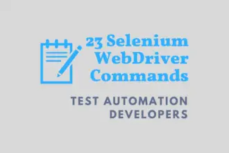 Selenium Webdriver Commands Essential for Test Automation