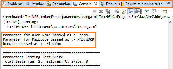 TestNG Parameters and DataProvider Annotations - Parameter Testing