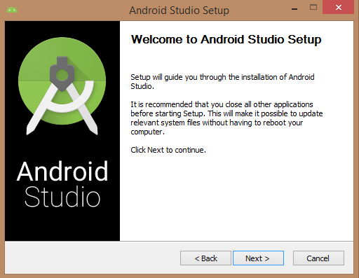 Starting Android Studio Setup