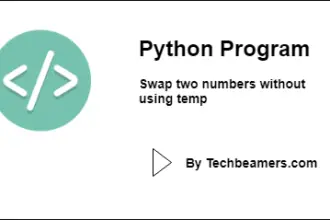 Python program to swap two numbers