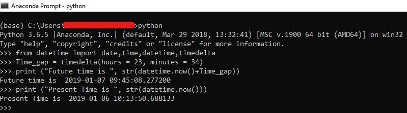 Python Datetime Example-3