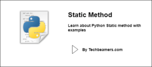 Python Static method with examples