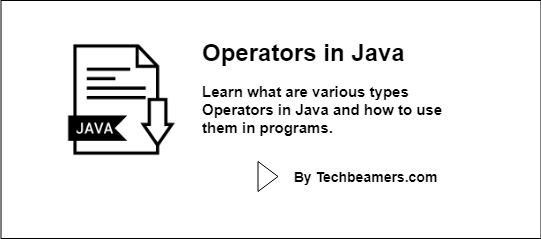 Java Operators Learn To Use Them In Real Programs