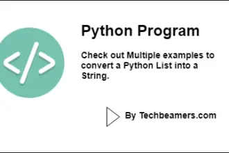 Convert Python list to string with examples