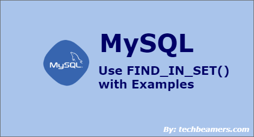 Mysql find in set function with examples