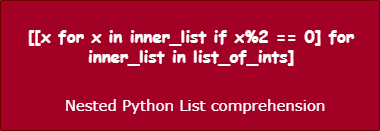 python nested list comprehension